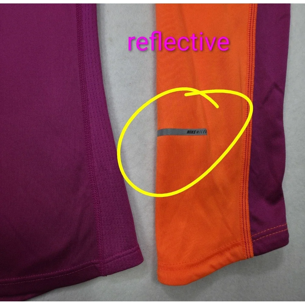 Nike Miler Dri-FIT‎ Running Shirt Womens M LIMITED USE Long Sleeve Reflective